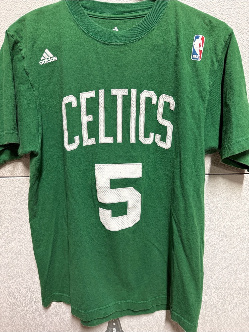 adidas Green Celtics Kevin Garnett #5 Short Sleeve Tee